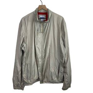 Sperry Men’s XL Tan Lightweight Windbreaker Jacket – Zip-Up, Adjustable Cuffs